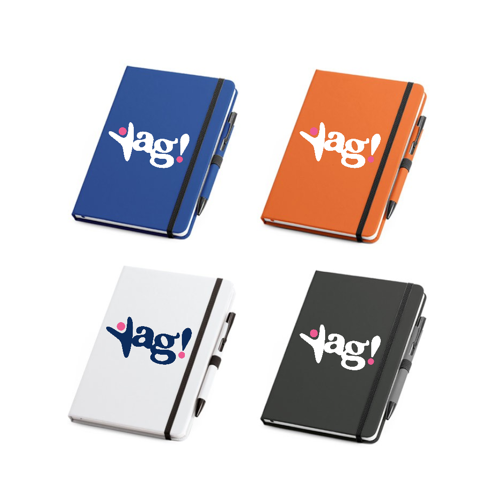 Canetas personalizadas em material publicado pela Yag!